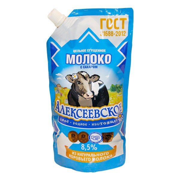 Lapte condensat 8,5% 270 g Alekseevskoe