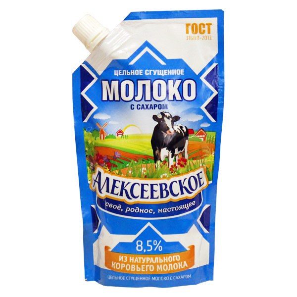 Lapte condensat 8,5% 650 g Alekseevskoe